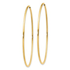Polished Endless Tube Hoop Earrings in 14K Yellow Gold