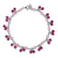 Sterling Silver Pink Crystal Bracelet
