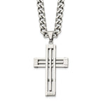 Cross Pendant Necklace in Stainless Steel, 22 in.