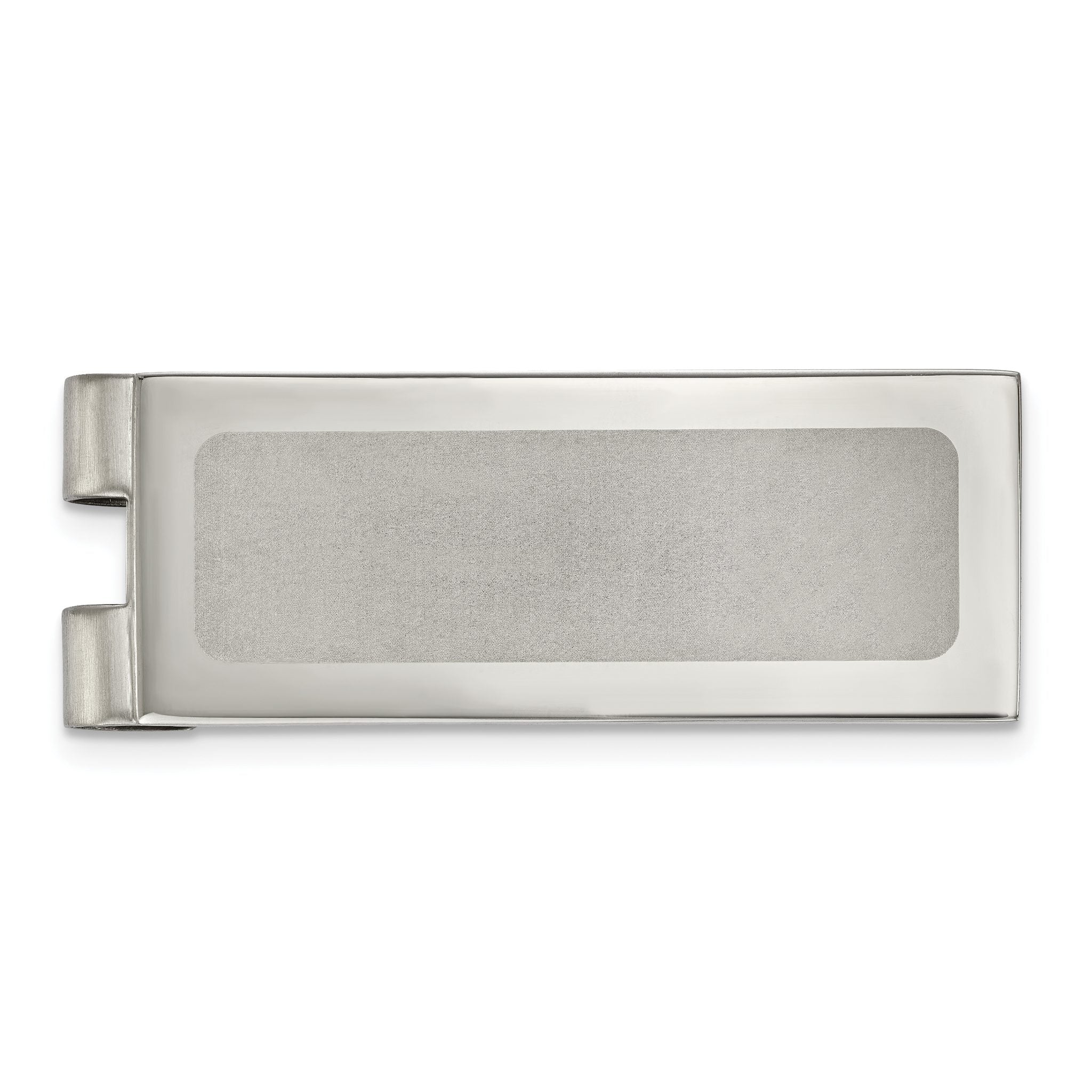 Chisel Stainless Steel Polished Laser Cut Center Money Clip Main image