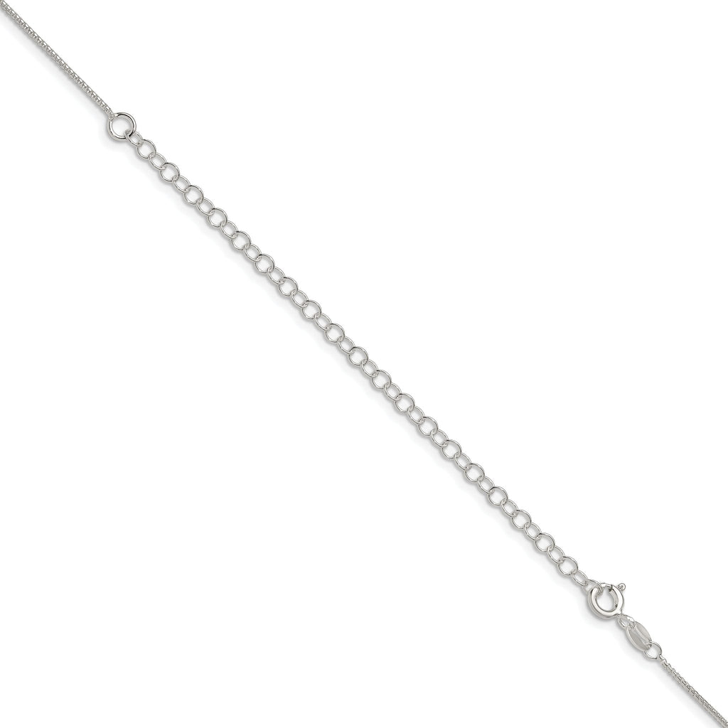 Box Chain Necklace in Sterling Silver, 1mm