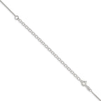 Box Chain Necklace in Sterling Silver, 1mm