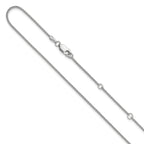 1.2mm 10K White Gold Spiga Wheat Chain