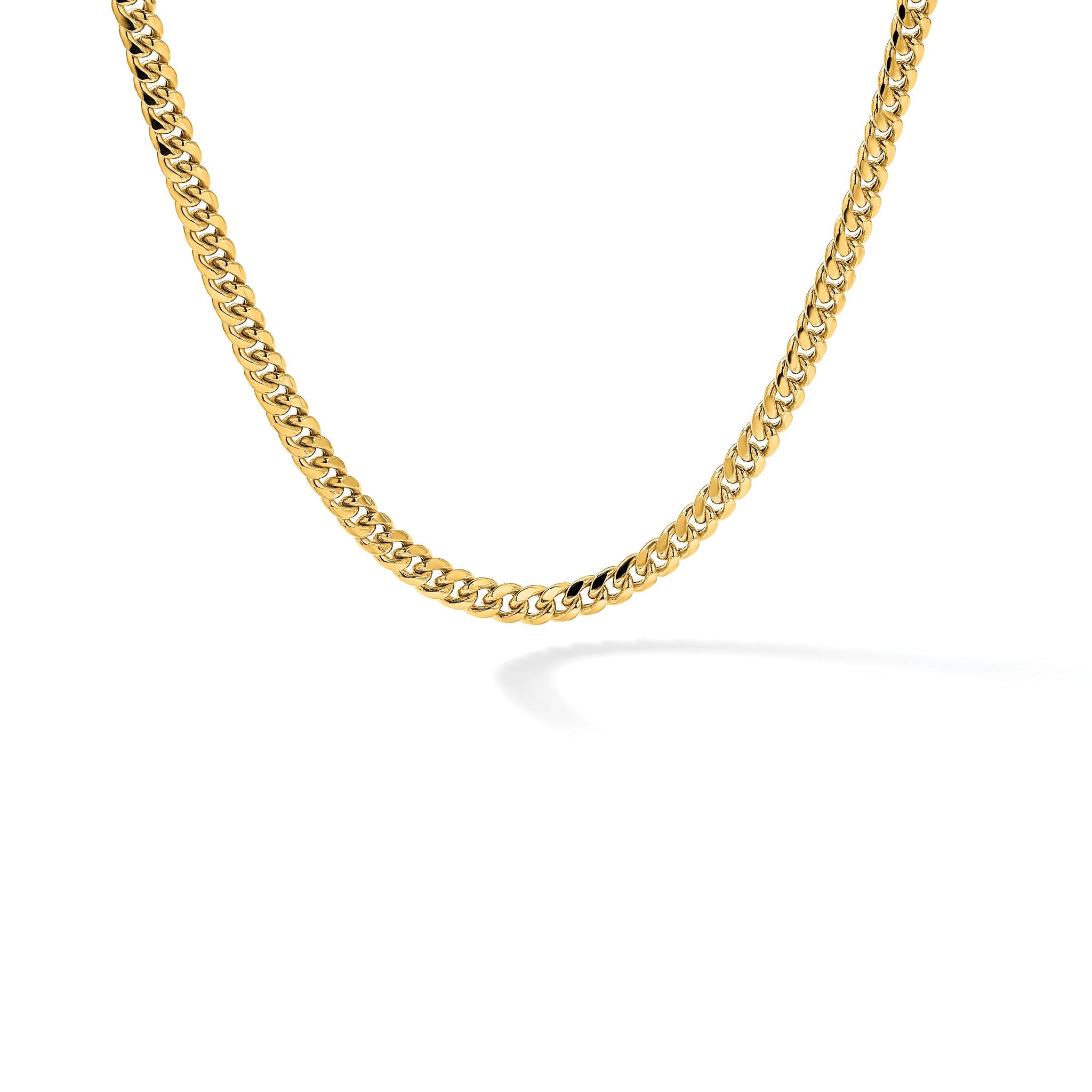 14K Yellow Gold Cuban Chain Necklace 6mm