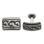 Brushed Black Titanium Cuff Links by Edward Mirell