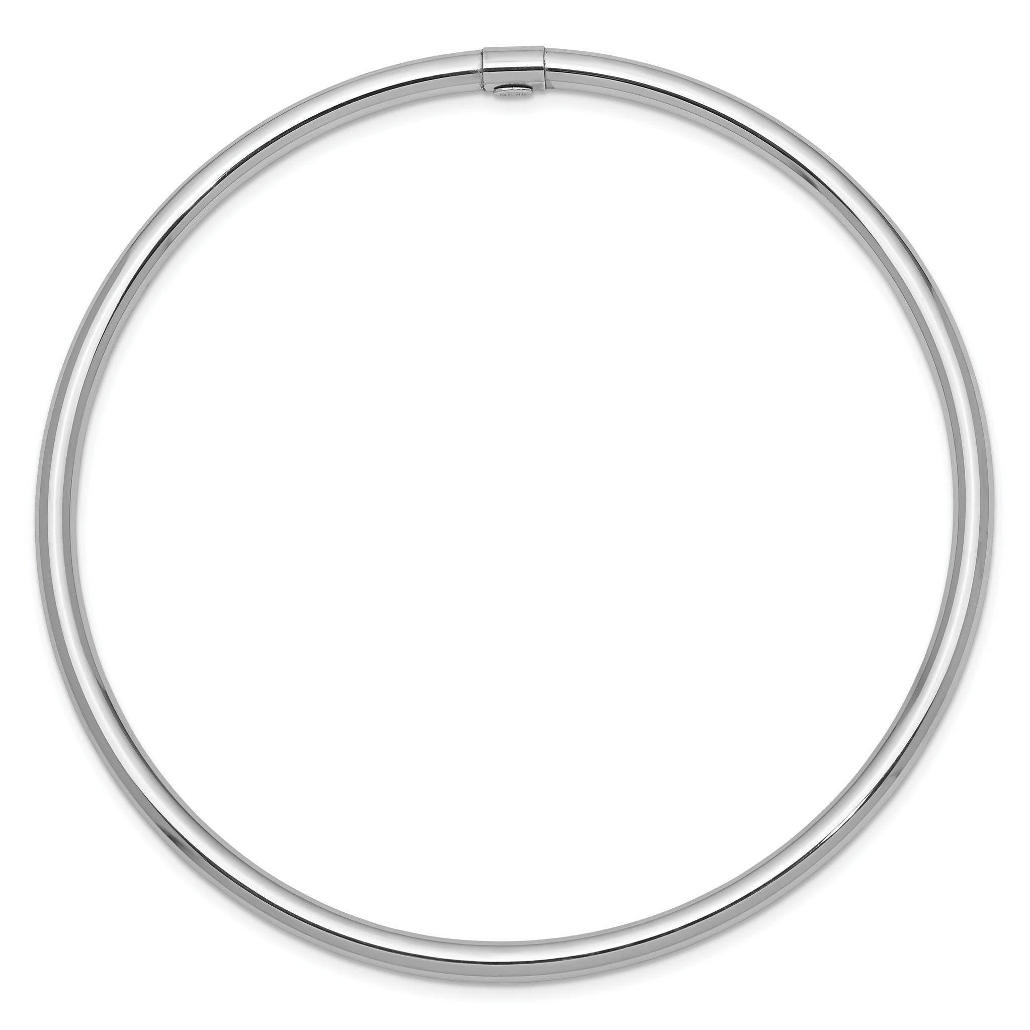 14K White Gold Polished Bangle Slip-On for Women by Sophia Jewelers Secondary image
