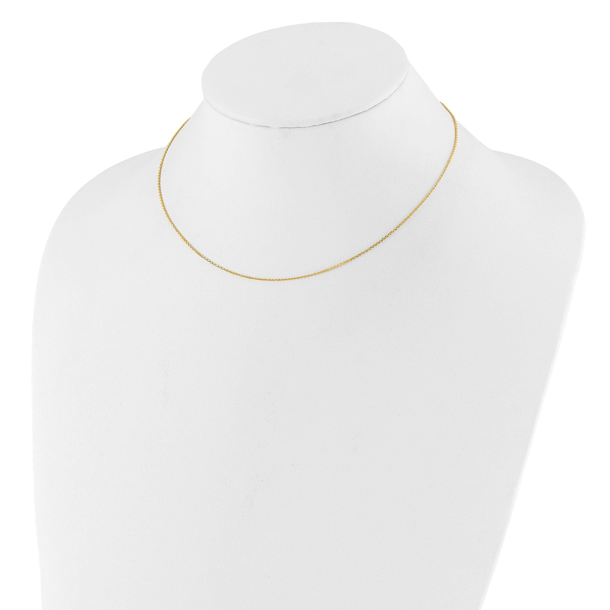 0.95mm 10K Yellow Gold Round Cable Chain