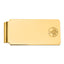 14k Men's Polished and Beaded Masonic Circle Large Money Clip