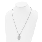 Reversible Dog Tag Necklace in Stainless Steel