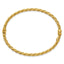 14K Polished and Textured 3.25mm Twisted Hinged Oval Bangle Bracelet