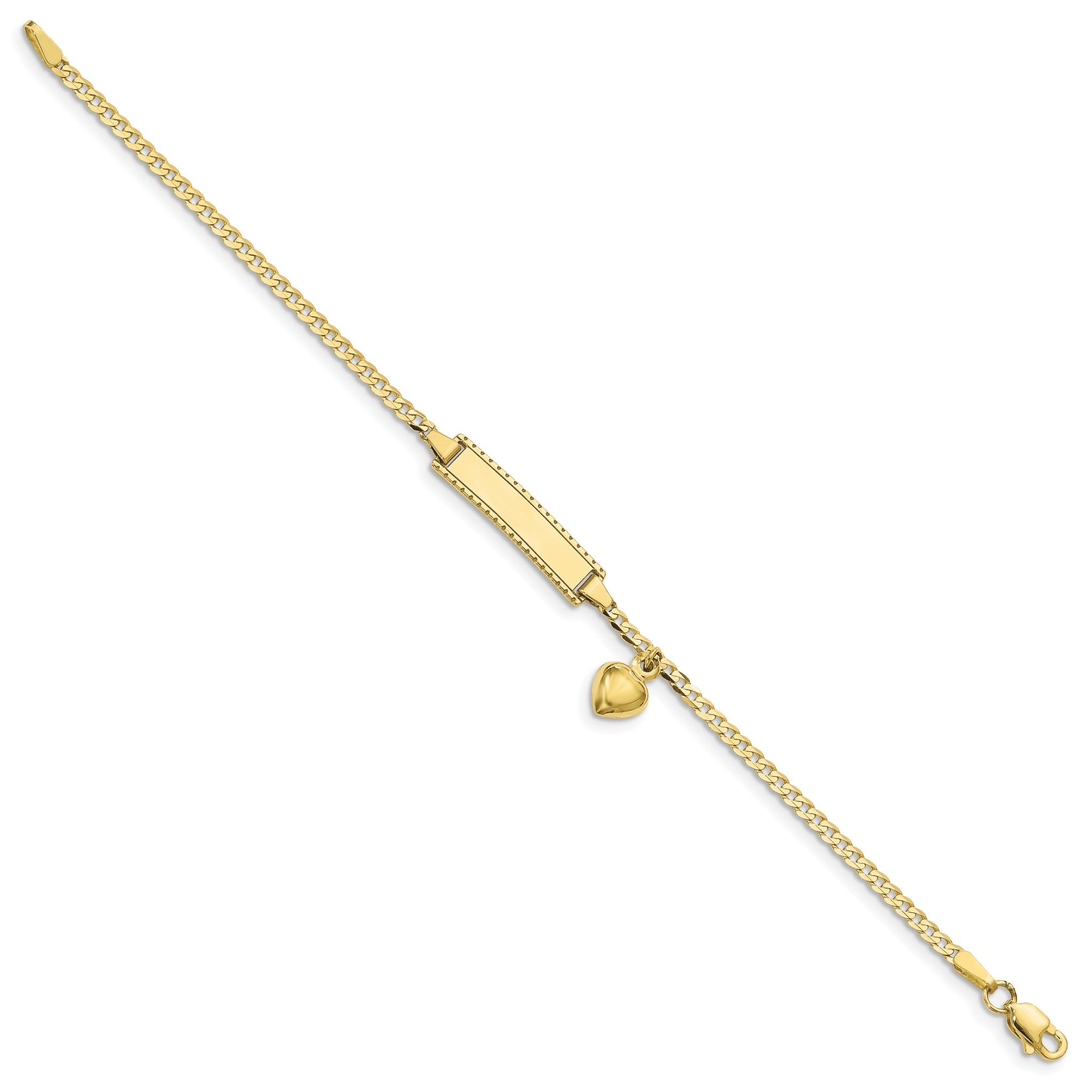 10k Flat Curb Link ID Bracelet Secondary image
