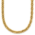 14K Polished Fancy Round Link Necklace