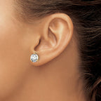 14K Yellow Gold 6 ct Certified Lab-Created Diamond VS/SI+ G+, 3-Prong Stud Earrings