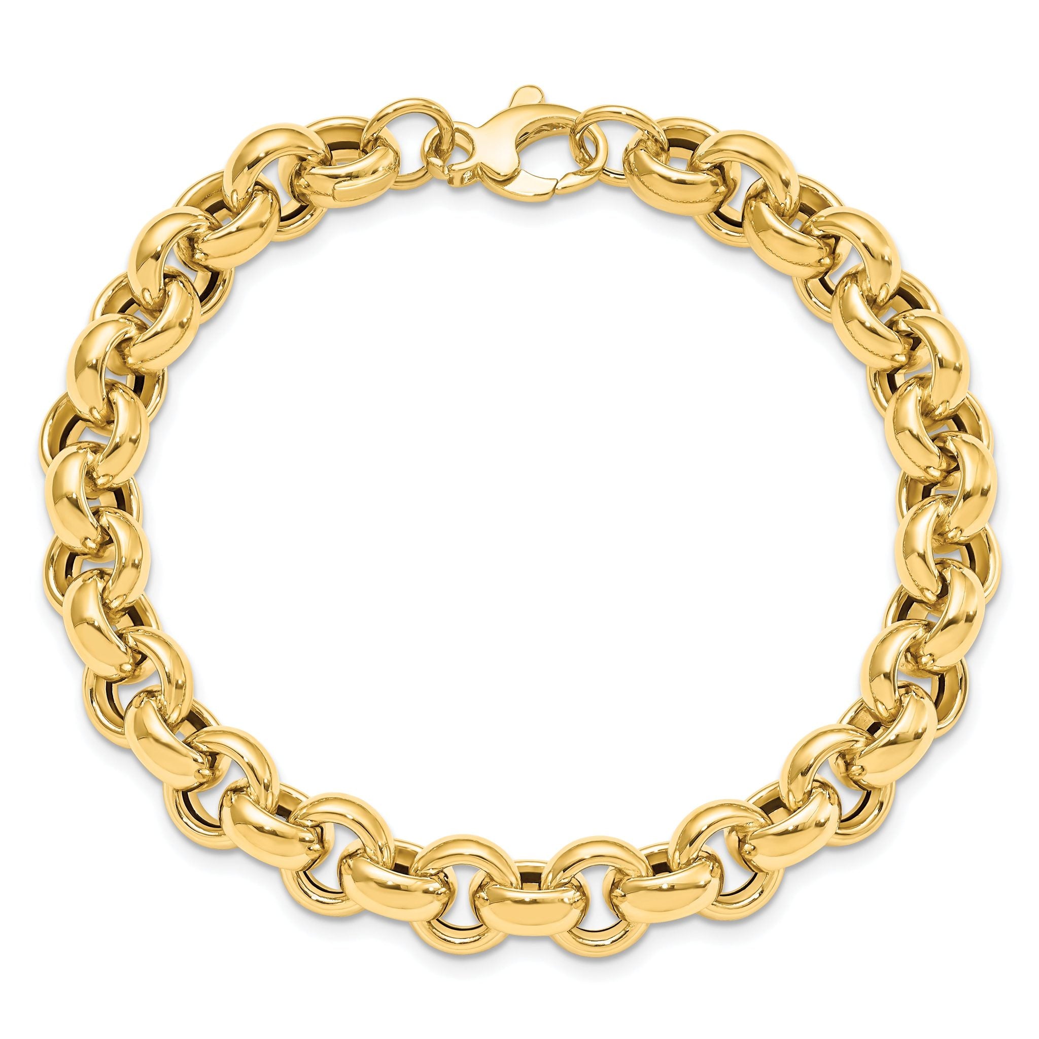14K Polished Rolo Link Bracelet