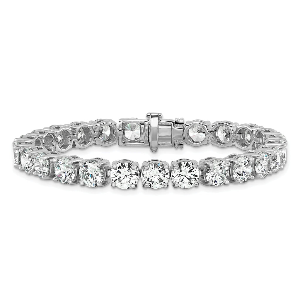 14k White Gold  25 carat Lab Grown Diamond VS+ F+ Complete Tennis Bracelet