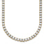 14k 18 carat Lab Grown Diamond VS+ F+ Complete Round 18 inch Straight Tennis Necklace