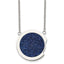Stainless Steel Polished with Blue Druzy Stone 17.75in Necklace