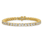 14k 12 1/2 carat Lab Grown Diamond VS/SI+ G+ Complete Tennis Bracelet