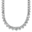 14k White Gold 27 3/4 carat Certified Lab Grown Diamond VS+ F+ Complete Round 16 inch Graduated Tennis Necklace