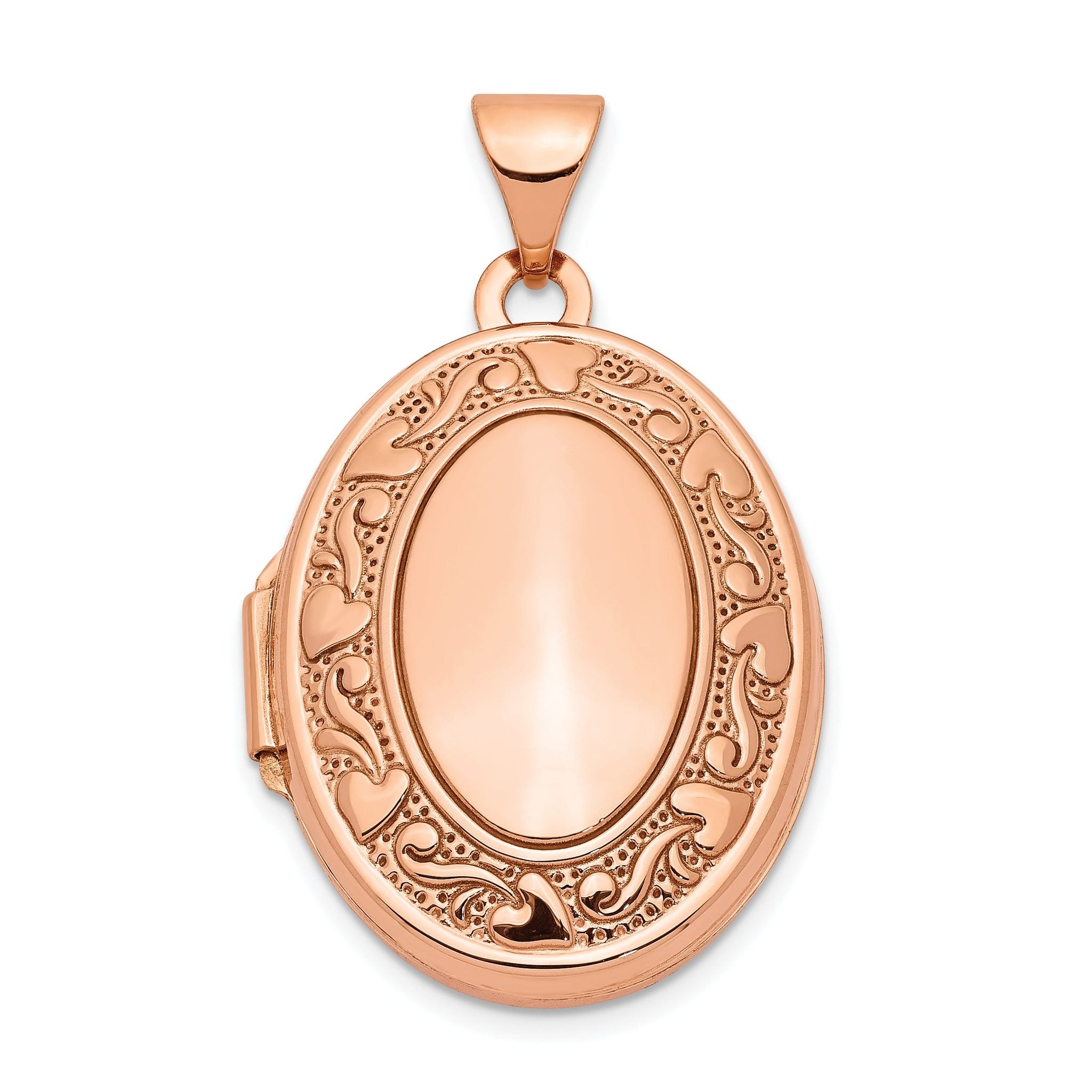 14K Rose Gold 21mm Oval Locket Main image