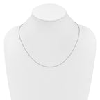 14K White Gold Adjustable 1.1mm Franco Chain