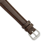 Smooth Leather Watch Band in Dark Brown, 19mm