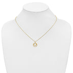14K Polished Circle Necklace