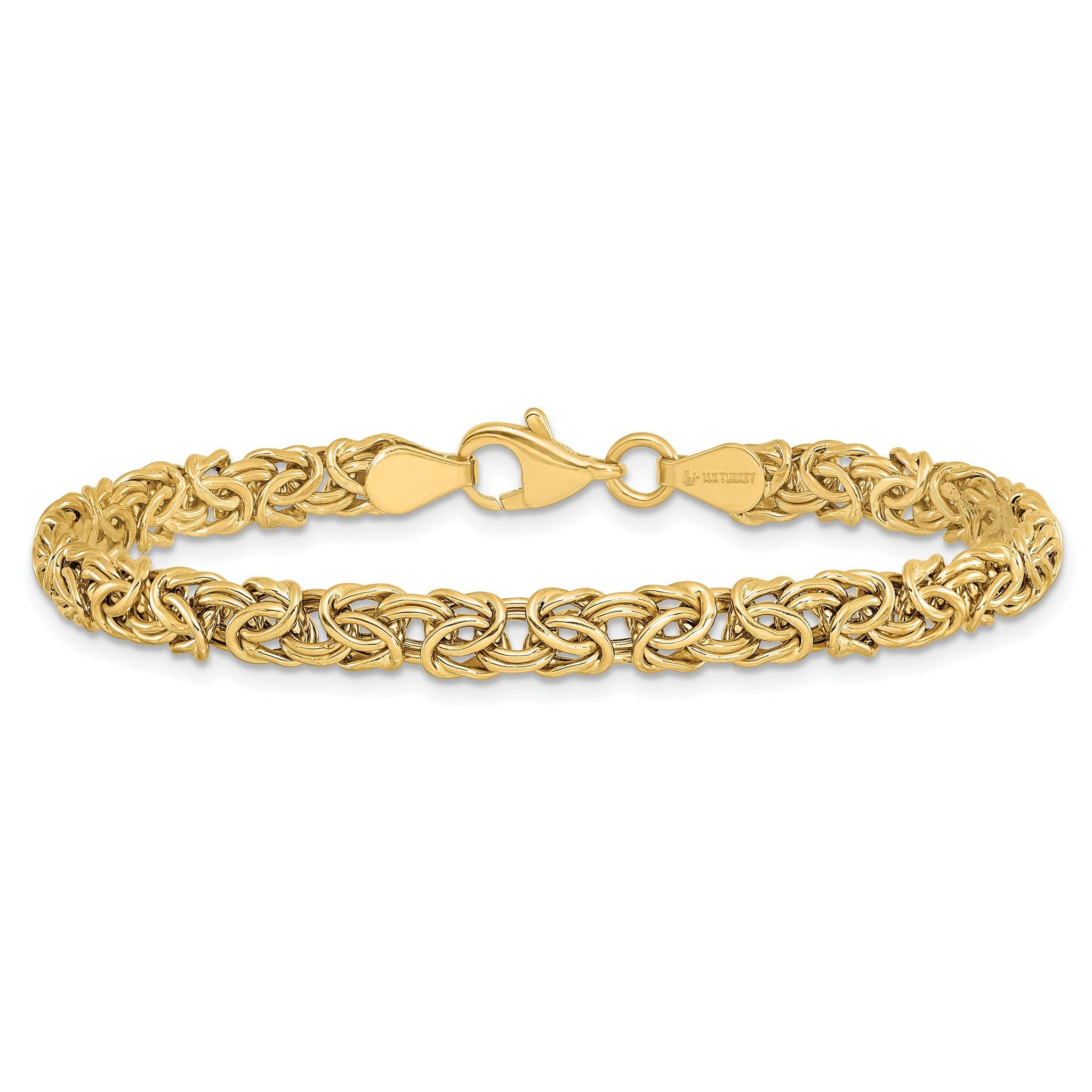 10K Polished Byzantine Bracelet