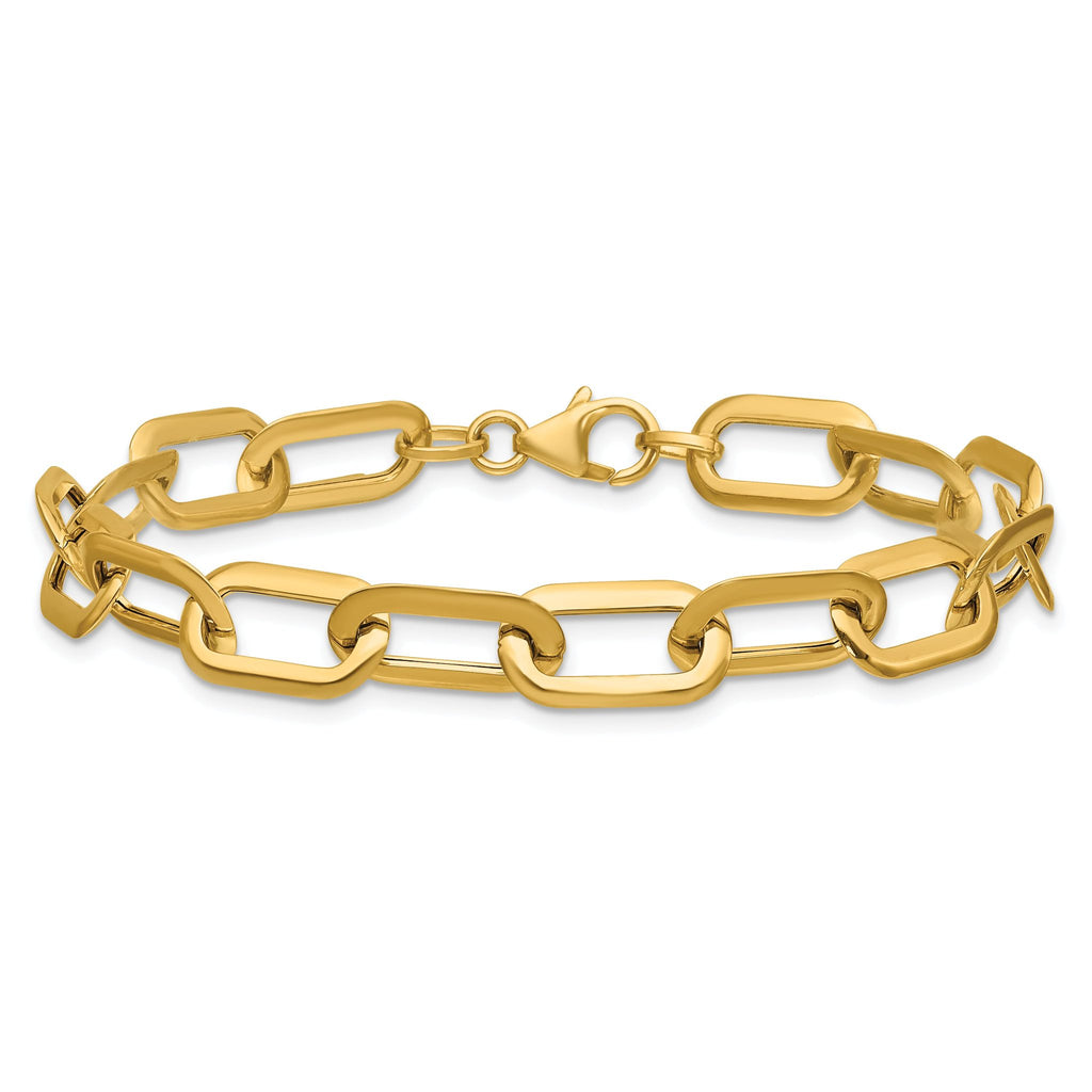 14K Polished Fancy Link Bracelet
