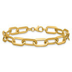 14K Polished Fancy Link Bracelet