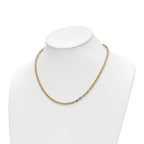 14K Two-tone Polished Link Necklace
