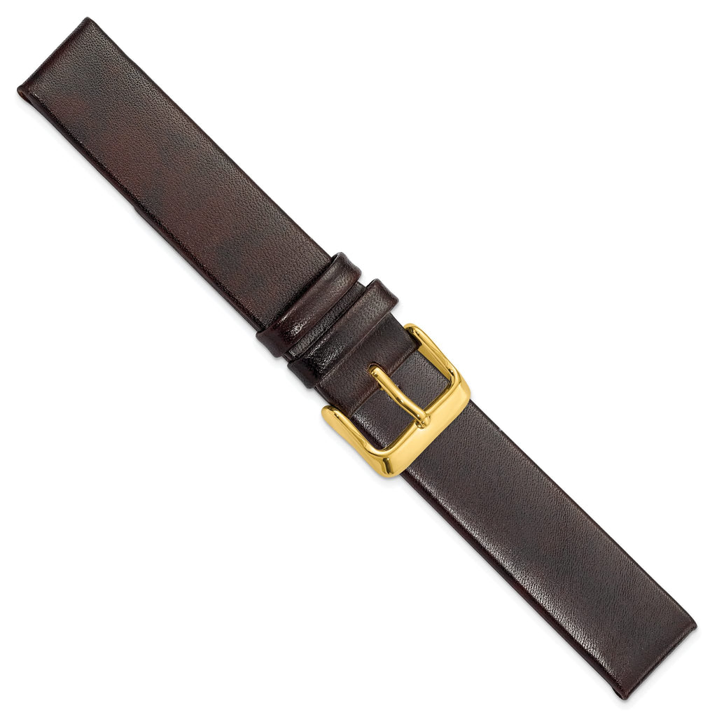 Italian Calfskin Watch Band in Dark Brown, 20mm