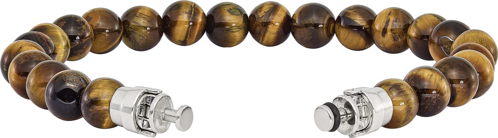 Sterling Silver Reflections 8mm Tigers Eye Beaded 8in Bracelet/Bead not included, sold seperately