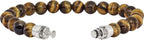 Sterling Silver Reflections 8mm Tigers Eye Beaded 8in Bracelet/Bead not included, sold seperately