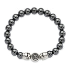 Sterling Silver Reflections 10mm Hematite Beaded 8in Bracelet/Bead not included, sold seperately