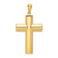 14K Gold Hollow Cross Pendant with Polished Finish by Sophia Jewelers