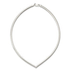Sophia Jewelers 925 Sterling Silver Polished V-Shaped Omega Necklace