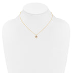 10k Madi K 3mm Rhodolite Garnet Heart Birthstone Necklace