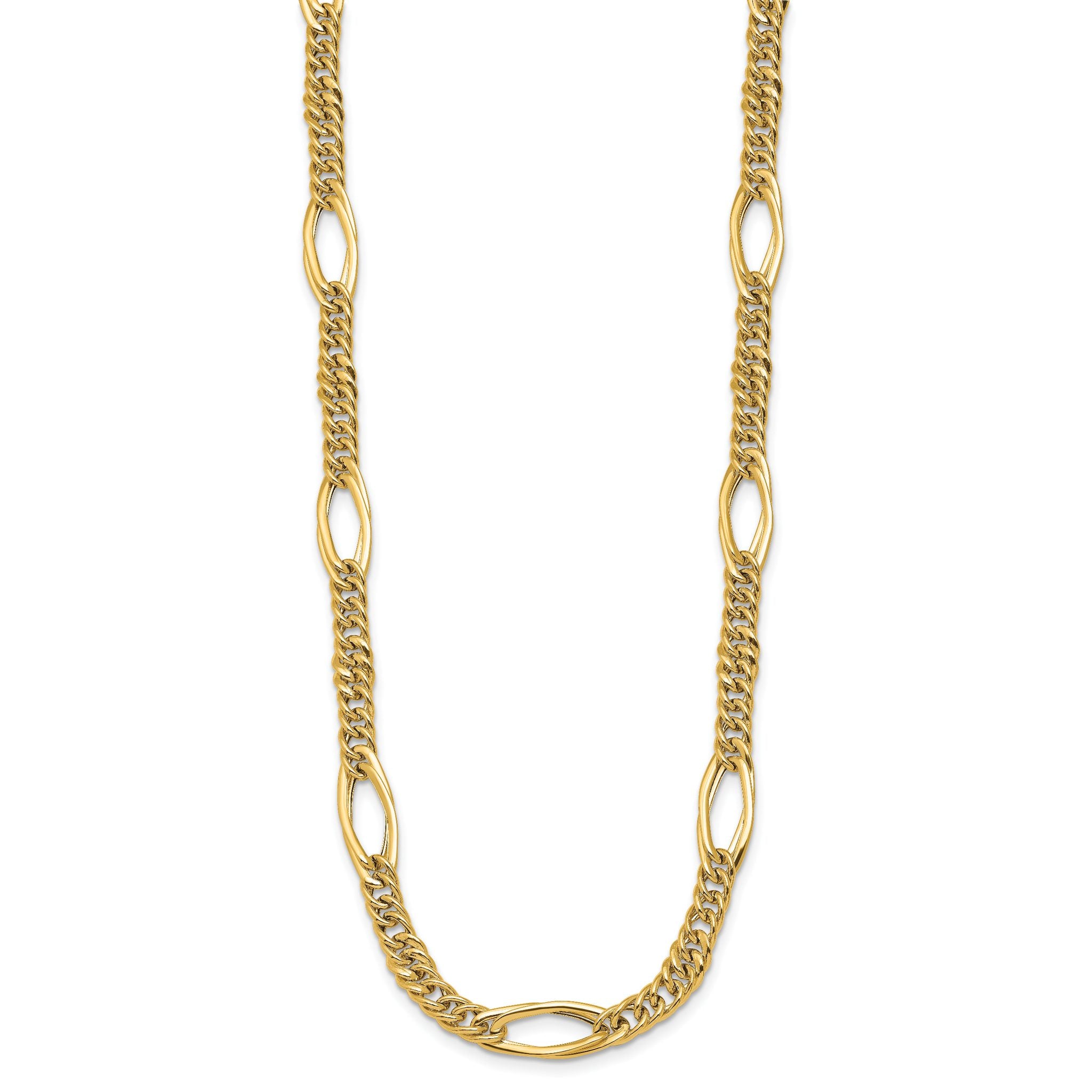 14k Polished Fancy Link Necklace