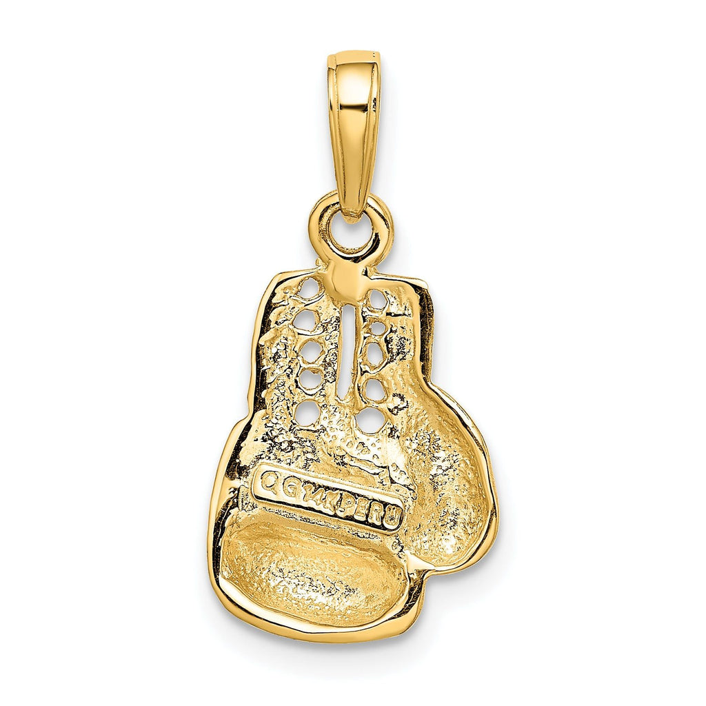 14K Gold Polished Boxing Glove Charm for Men Symbol of Strength and Style