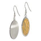 Stainless Steel Multi-Color Polished Oval Drop Dangle Earrings for Women