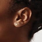 14K Yellow Gold 1/2 ct Certified Lab-Created Diamond VS/SI+ G+, Cushion-Cut 4-Prong Stud Earrings