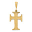 10K Gold Polished Cross Charm Pendant Solid, Elegant Design