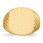 14k 18.0x16.5mm Open Back Men's Signet Ring