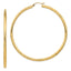 14k Lightweight 3mm Diamond-cut Hoop Earrings