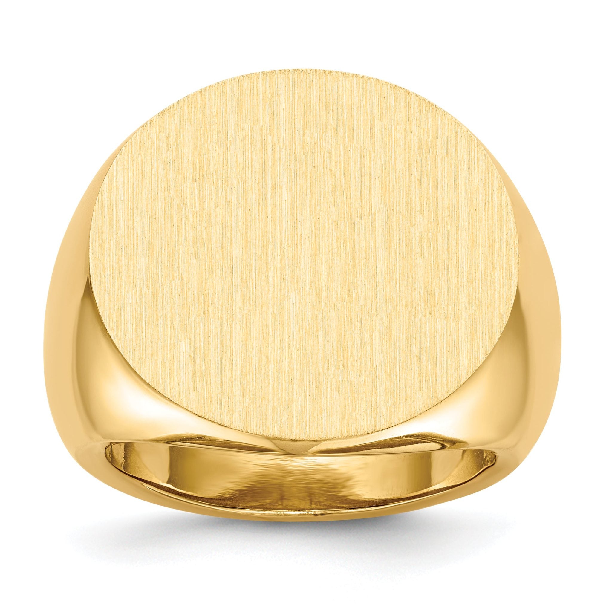 10k 21.0x21.5mm Open Back Mens Signet Ring Main image