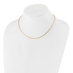 SS Gold-plated Adjustable 2mm Paperclip Flat Oval Link Chain