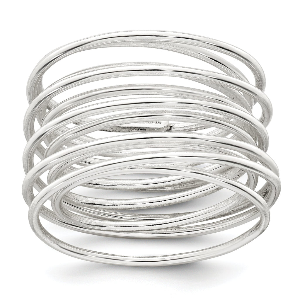 Wrapped Spring Flexible Ring in Sterling Silver