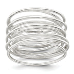 Wrapped Spring Flexible Ring in Sterling Silver