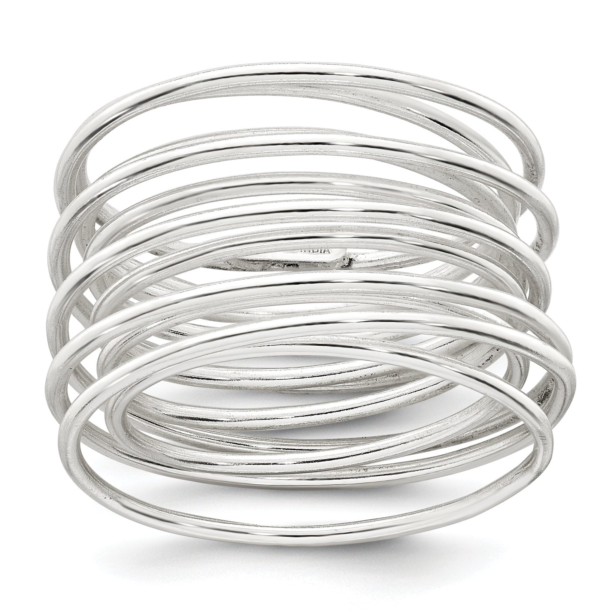 Wrapped Spring Flexible Ring in Sterling Silver